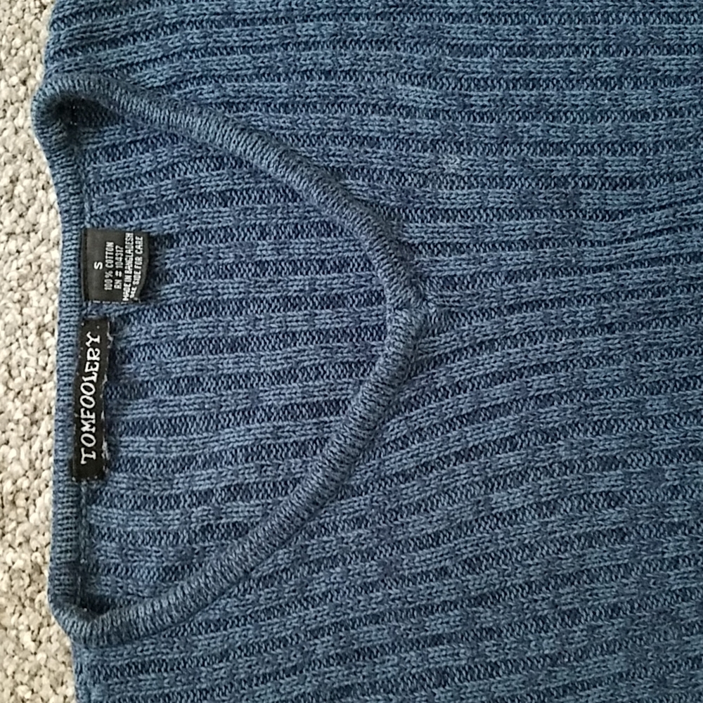 Blue Ribbed Sweater - Picture 6 of 7